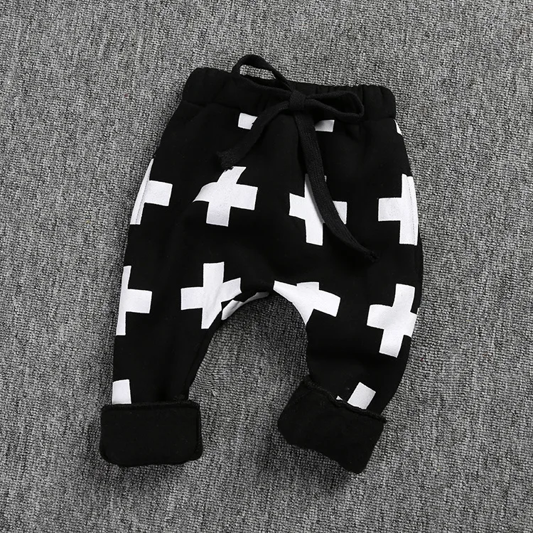 2017 New Pattern Kids Winter Warm Fleece 100% Cotton Pants For Boys