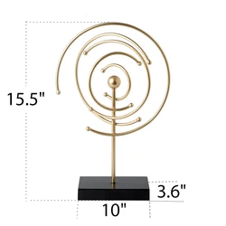 Mayco Tabletop Decorations Centerpiece Decorative Bands Gold Iron Metal Sculpture Modern Home Decor Accents
