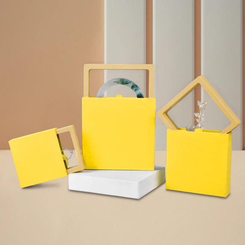Transparent Pe Film Display Box Suspension Box Jewelry Ring Bracelet Box Small Goods Gift In Stock