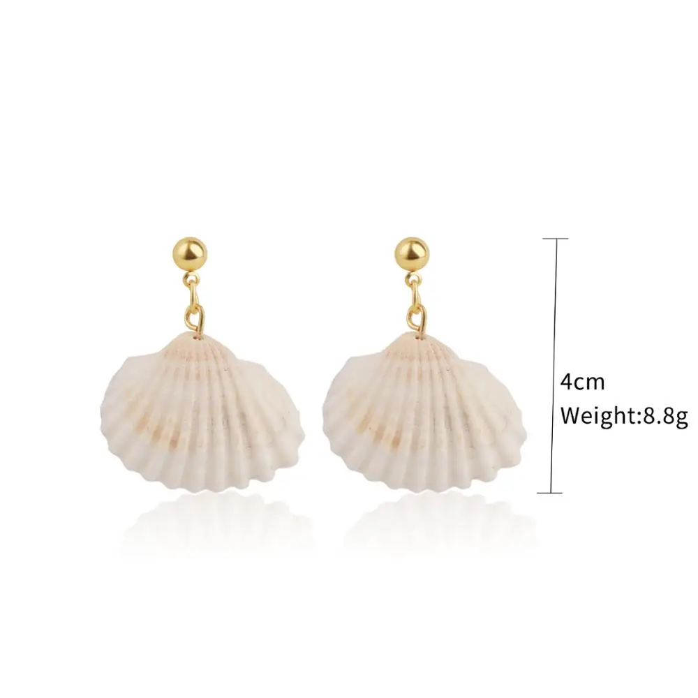 2020 New Product Idea Fashion Cowrie Shell Earring Adjustable Handmade Women Summer Jewelry Sea Beach Collar Boho Hawaii Earring