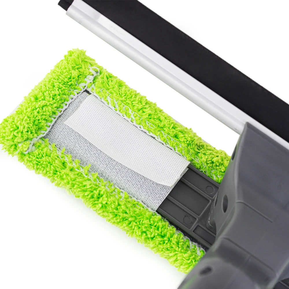 Double Sided Microfiber Wiper Glass Cleaning Squeegee, Spraying Window Brush
