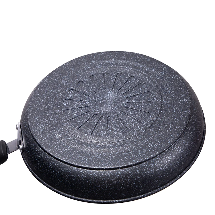  Custom Kitchen Cooking Wok Carbon Steel Marble Coating Non Stick Frying