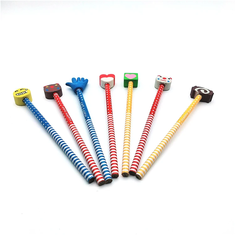 New arrival best-selling personalized cute wooden pencil with eraser custom stationery