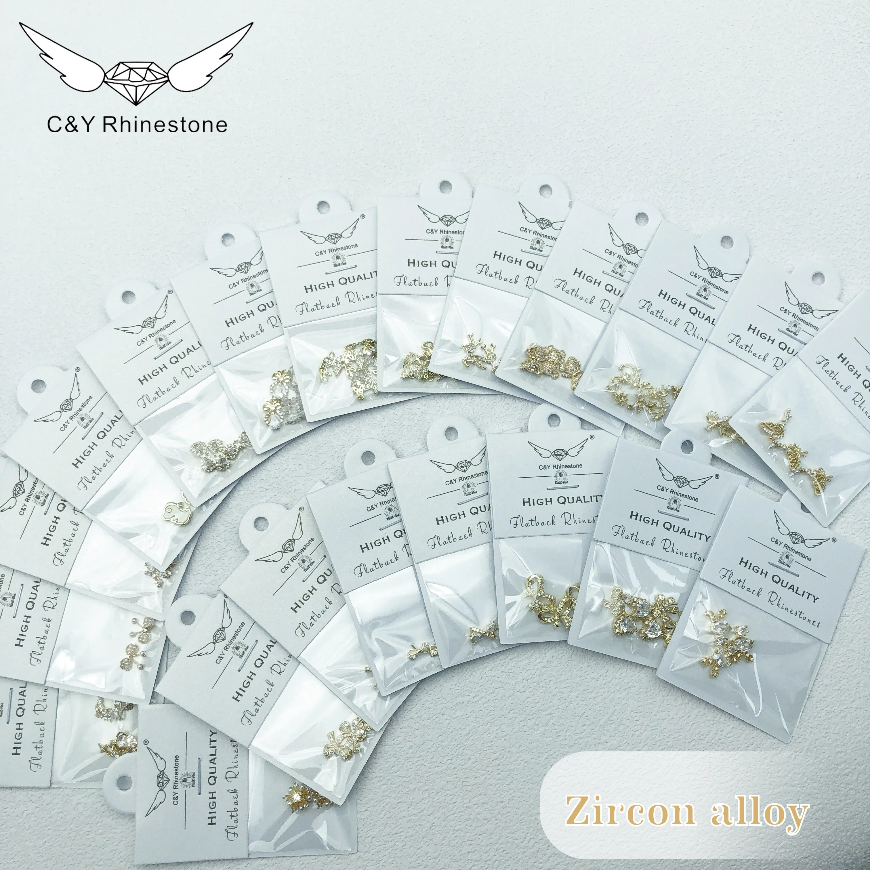 CY Nail Art designer 3d Jewelry Alloy Zircon Fingernail Luxury Accessories Planet Nail Charms