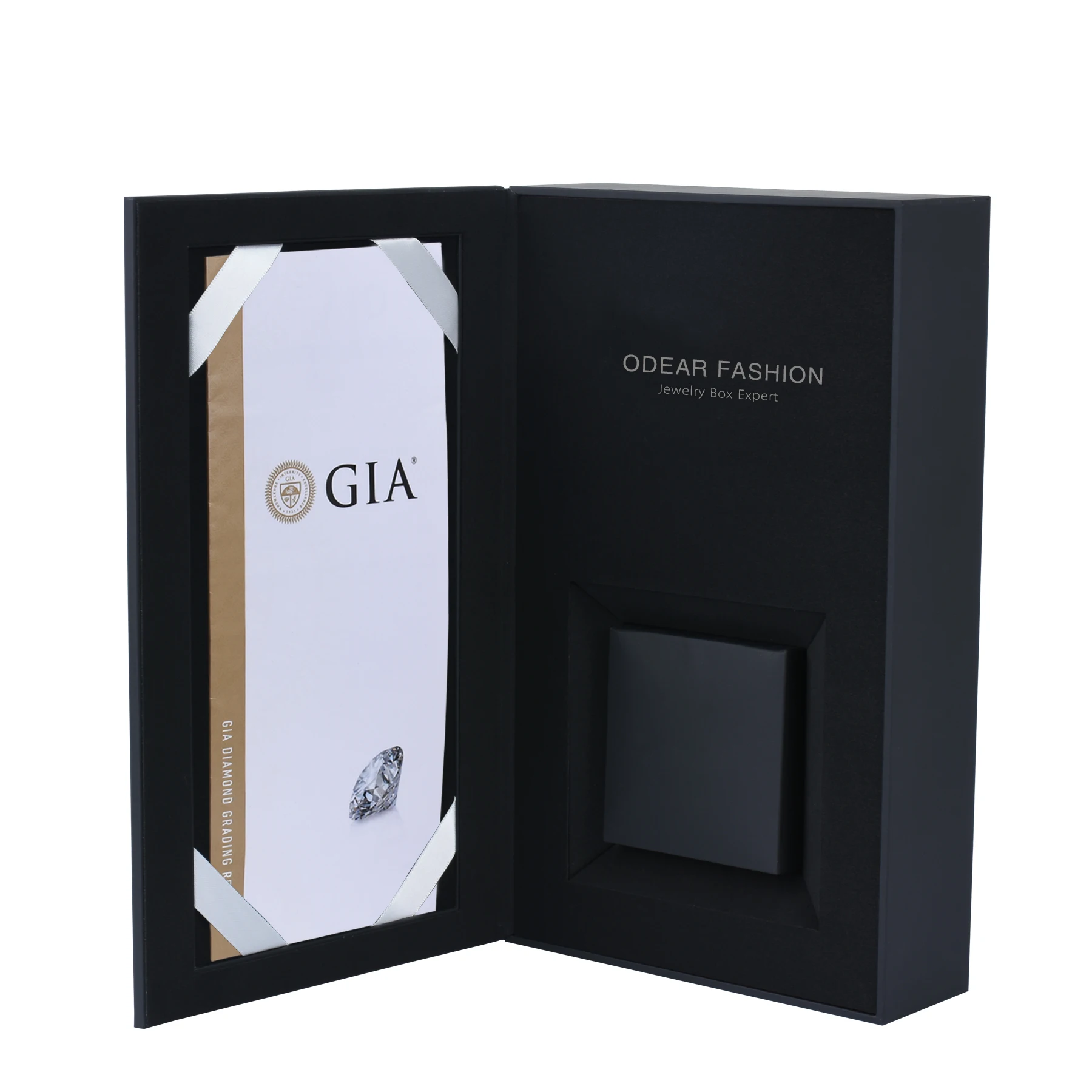 High Grade Book Shape Wedding Wooden Jewelry ring Box with Custom Logo