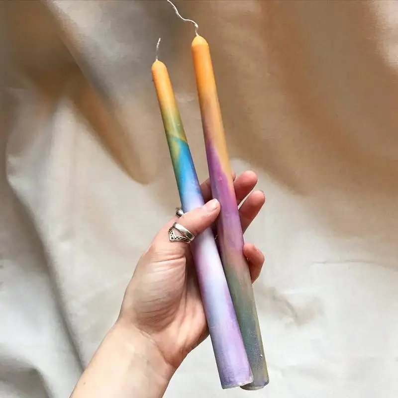 Scented Candle Flowers Aromatherapy Candles Soy Wax Personalized twisted pillar candle