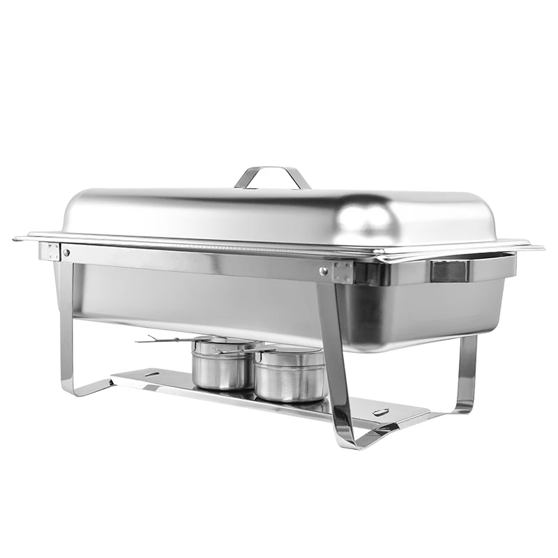 Buffet Stove chafing dishes 9L or 8.5L commercial supplier folding restaurant keep food warm with stainless steel cover