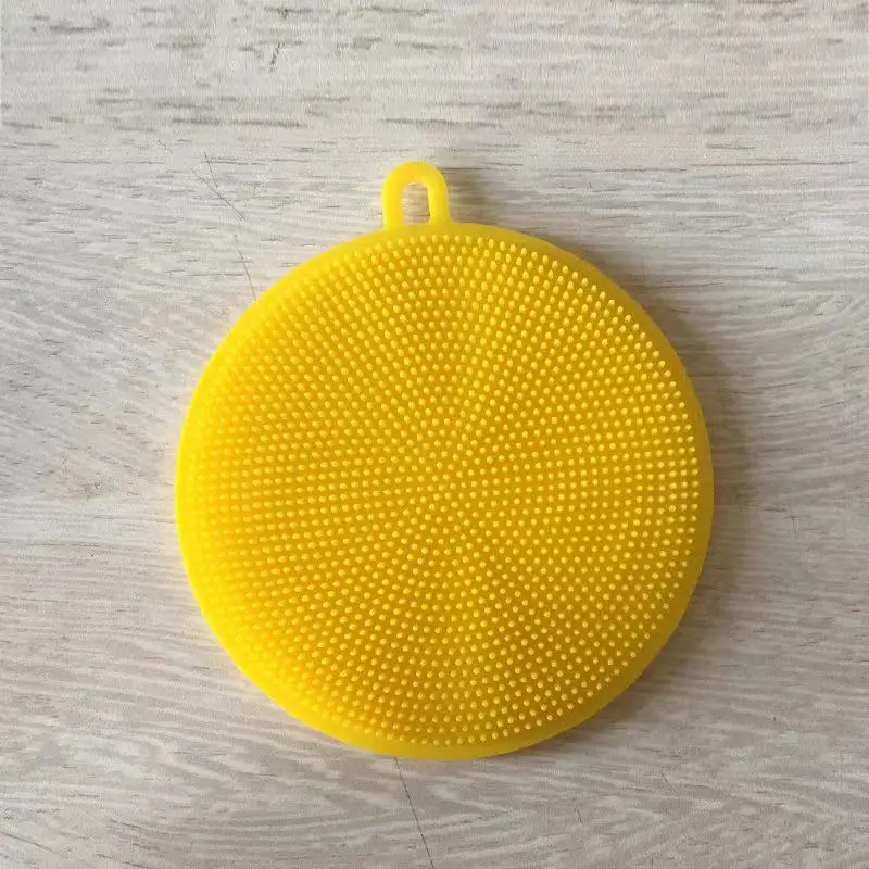 
Round thickened silica cleansing brush repeatingly use pot and bowl melon fruit and vegetable cleaning brush 