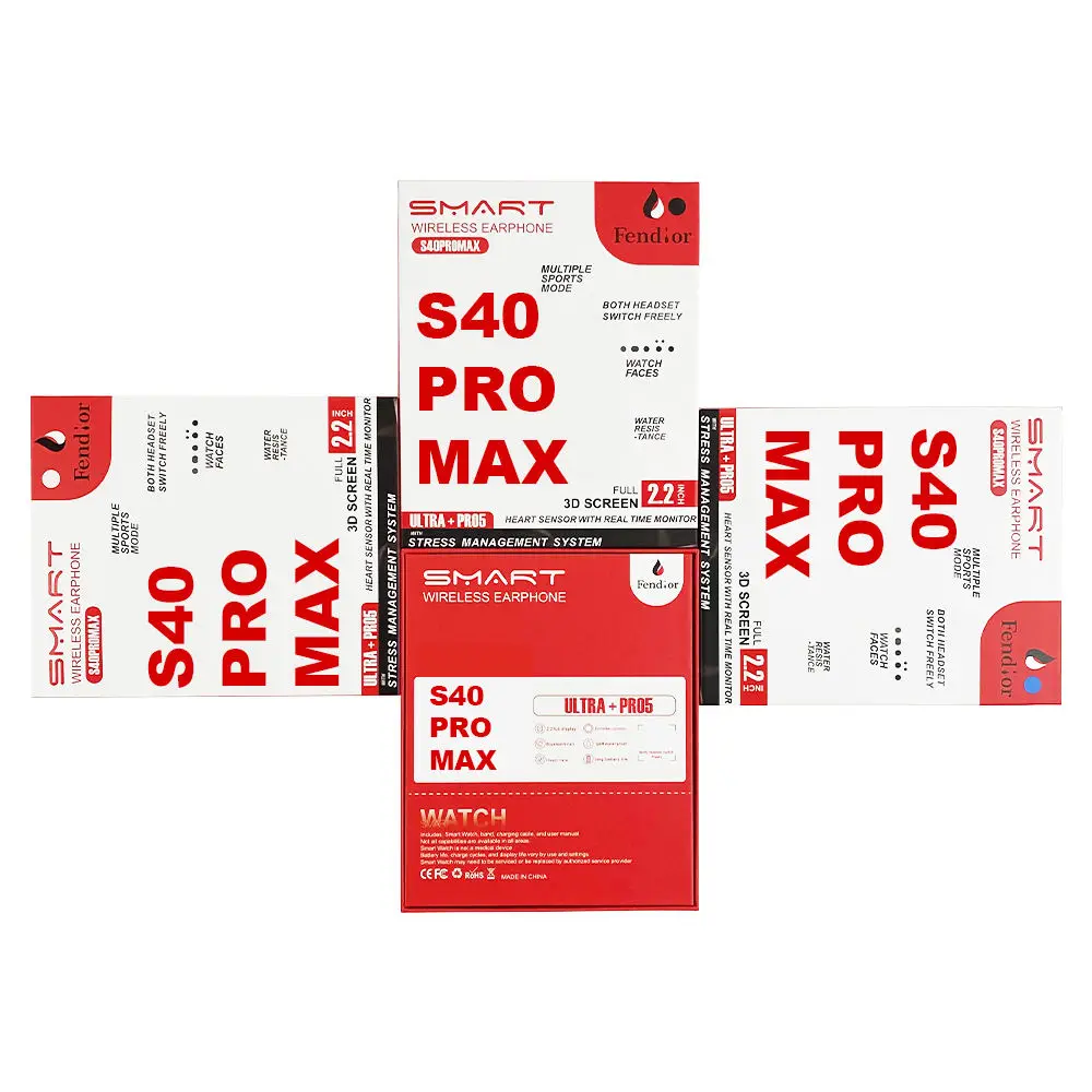 2023 New Hot Selling Smart Watch S40 Pro max 2 in 1 Headphones Series 8 Reloj Inteligente Headphones Earbuds 2 in 1 t55 pro max