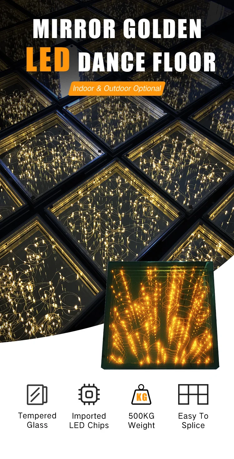 Moka Pista De Baile Gold Lighted Dance Floor Light Up Dance Floor Led Dance Floors