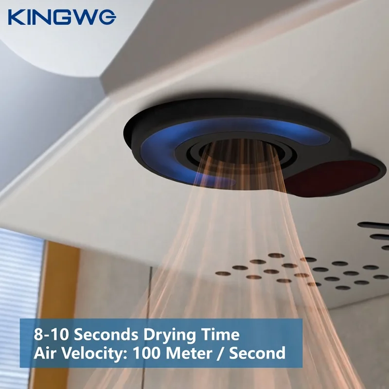 Electric High Speed Stainless Steel Black Automatic Sensing Jet Air Hand Dryer For Bathroom Hotel