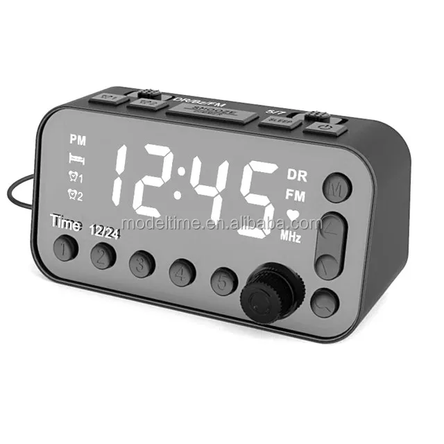 Bedside alarm with 3 levels of brightness adjustment with FM snooze function LED screen clock DAB radio MT-DAB-A1