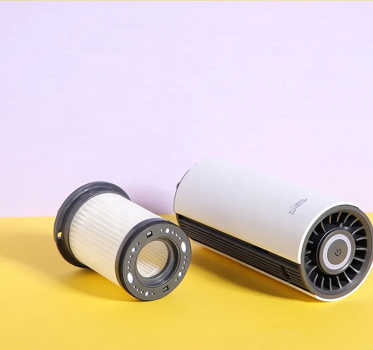 Free Logo Drop Shipping Newest rainbow smoke remover Air Purifier in Car for Car HEPA Filter Purifying