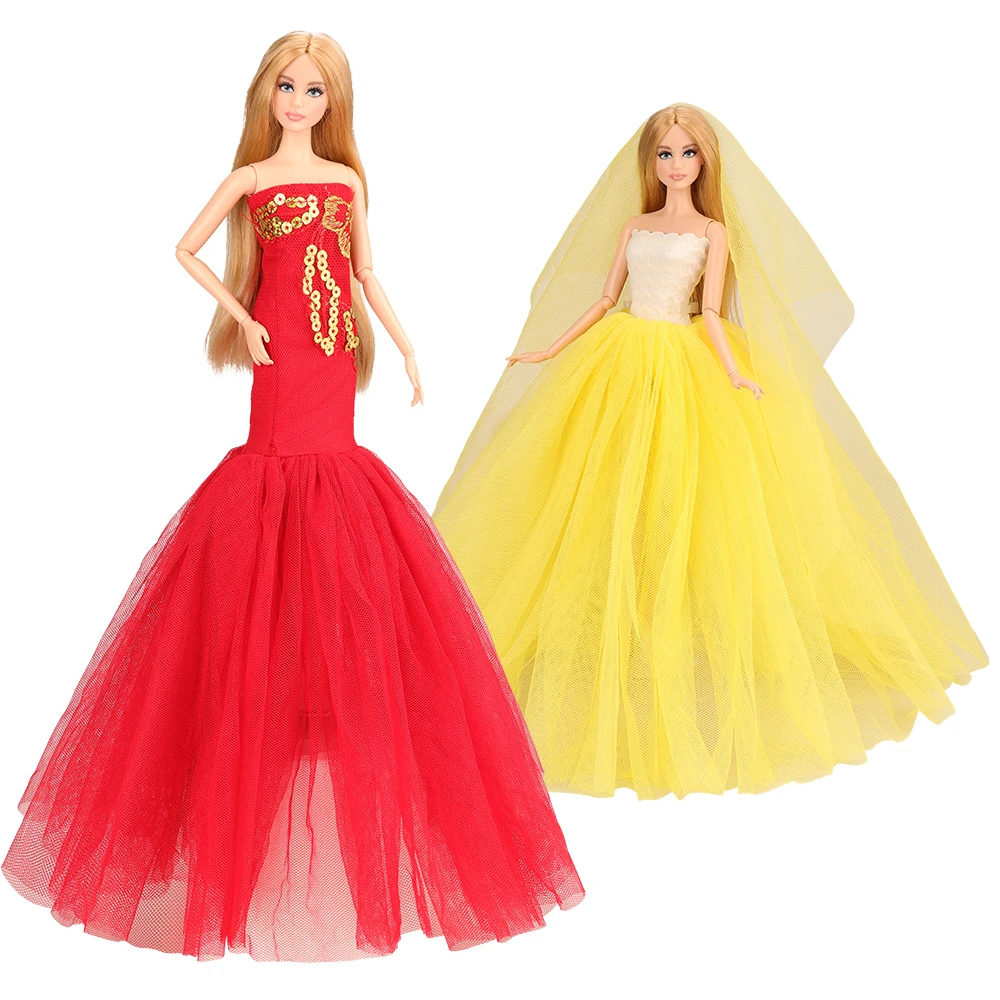 
Barwa Handmade 2 Dresses/Lot Dolls clothes Accessories Kids Toys Wedding Outfit for 11.5-12 inch Girl Doll Best Princess Gift 