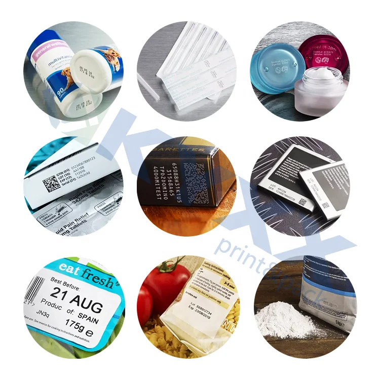 KYXXTECH Production date Inkjet printer for metal can plastic bottle pvc film logo printing Fabric printing