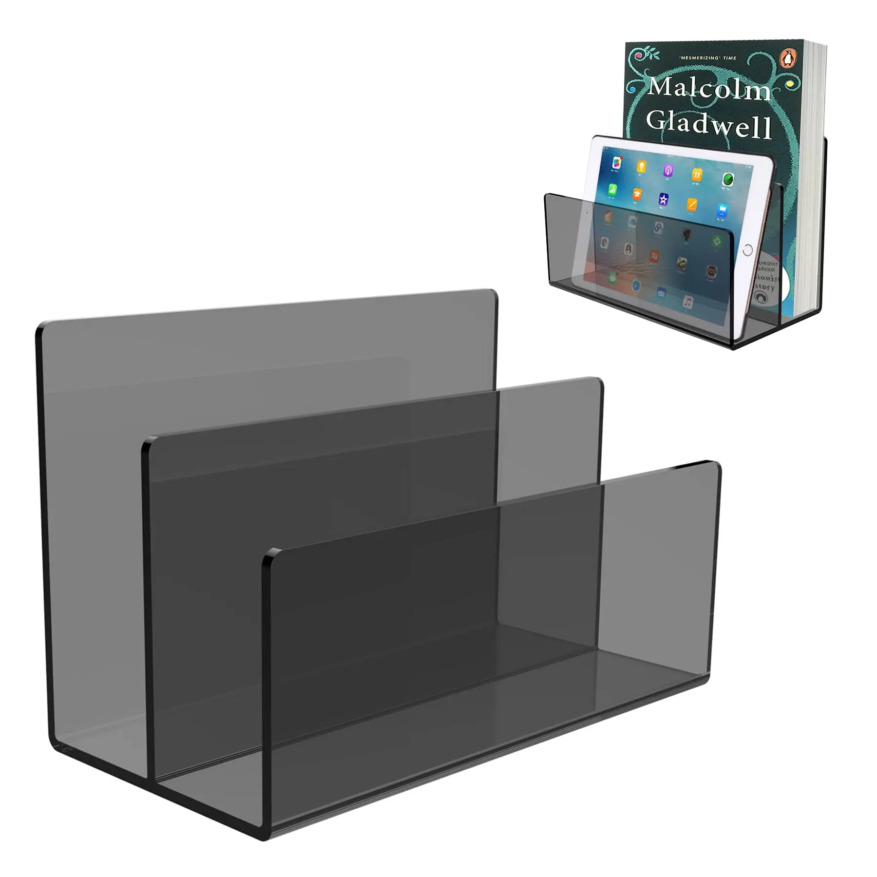 Acrylic Vinyl Desktop Record Display Rack StandCD Disc Storage Holder Countertop Album Collection Organizer
