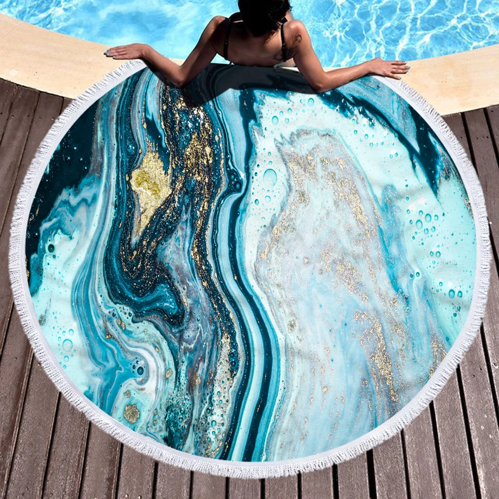 China factory round beach towels Cost price printed beach towel Hot sale sand free beach towel