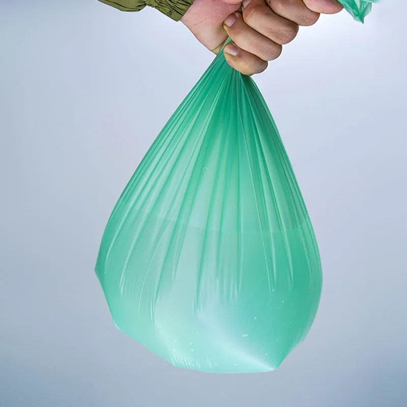 Оптовая продажа экологически чистый PLA 100% биоразлагаемый логотип качели вкладыш пластиковый пакет плоский карман мешок для мусора