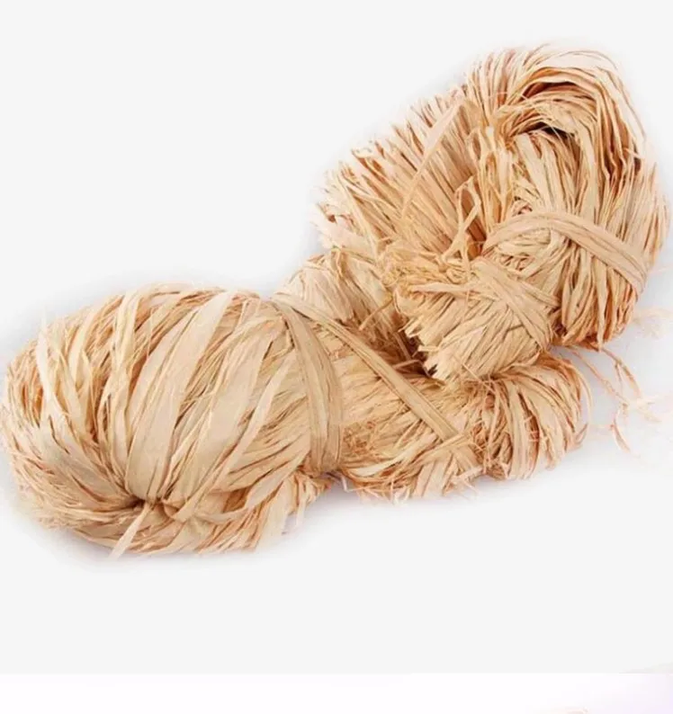 High quality Natural Raffia Bundle Manufacturers Original Colored Grass for Christmas Gift Packing Ribbon