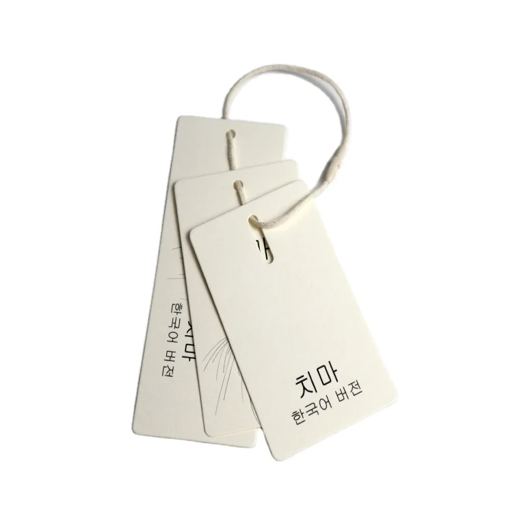 Wholesale Hangtags Colored Price Tags Hang Paper Tag Brand Name Tags Custom Labels For Clothing Brand