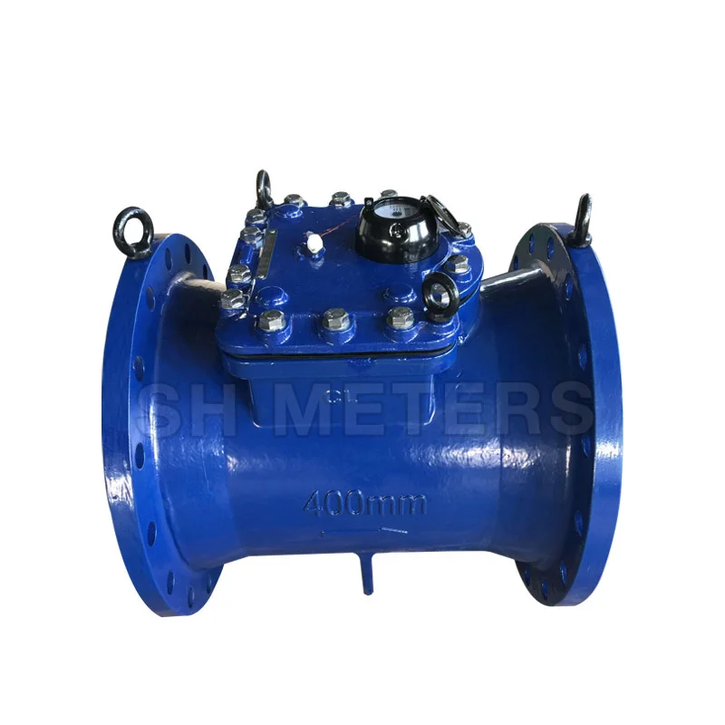 Ультразвуковой счетчик воды с температурным дисплеем DN400 RS485 высокая точность двойной фланцевый для сельского хозяйства