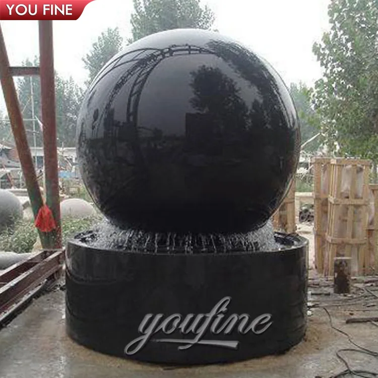 Outdoor Garden Hand Carved Natural Stone Marble Granite Rotating Ball Water Fountain