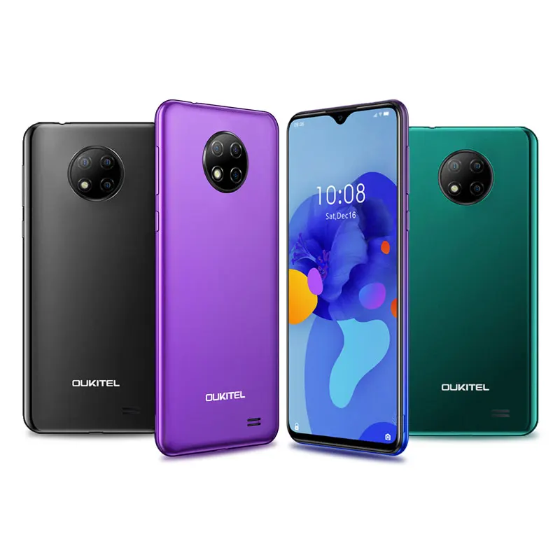 
6.49 inch Cheap Big Screen Android Mobile Phone OUKITEL C19 2GB 16GB 4000MAH 6.49 inch 4G Smartphone with 4 Camera 