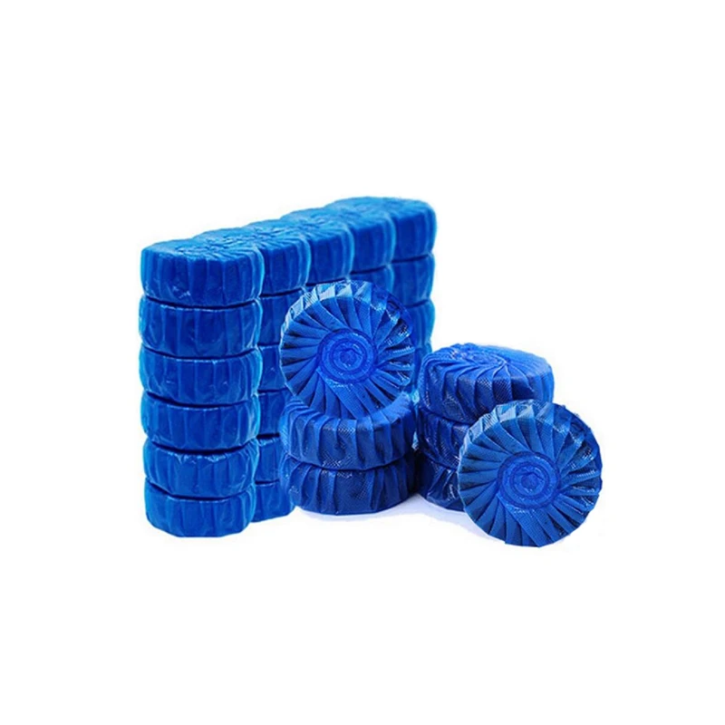 Blue Disposable Toilet Bowl Cleaning Tablets Auto Flush Urinal Deodorizers