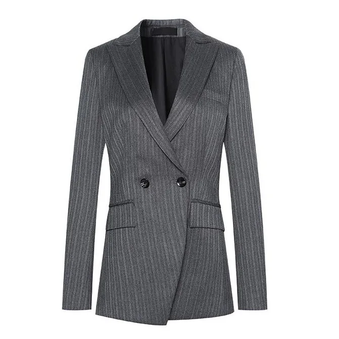 Popular Blue Striped Business Suit Office For Formal Women Summer Professional Formal Wear Office Suit