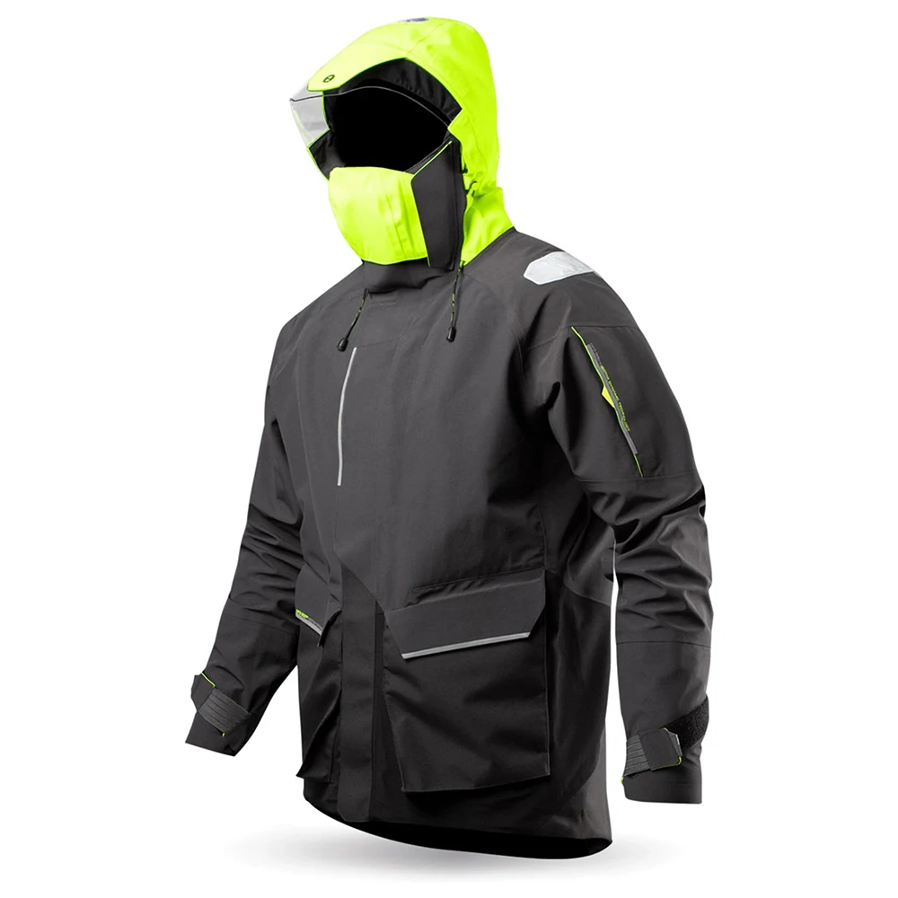 Custom colors polyester unisex clothes waterproof rain coats breathable sailing jacket soft shell stand collar