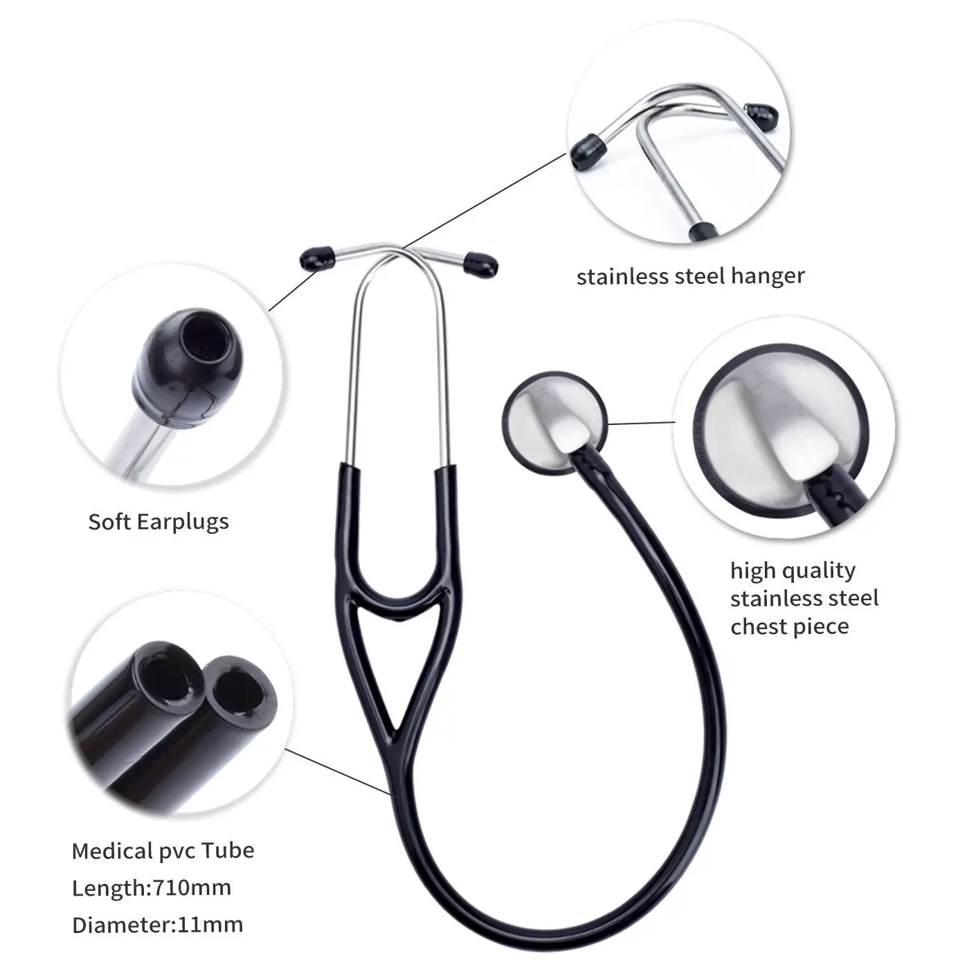 Export Medical Cardiology Stethoscope Professional Stethoscope for Doctor and Nurse