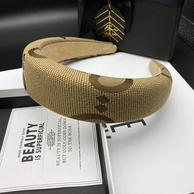 Luxury Catalogue Designer Headbands Double G Famous Sponge Head Bands Women Hair Accessories Accesorios Para El Cabello