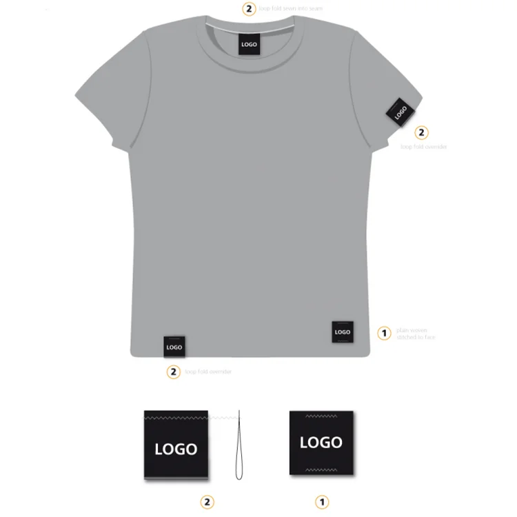 100pcs Factory Cheap Price Custom Name logo Damask Private Design Garment Woven Tag Wholesale Woven Private Labels For Clothing