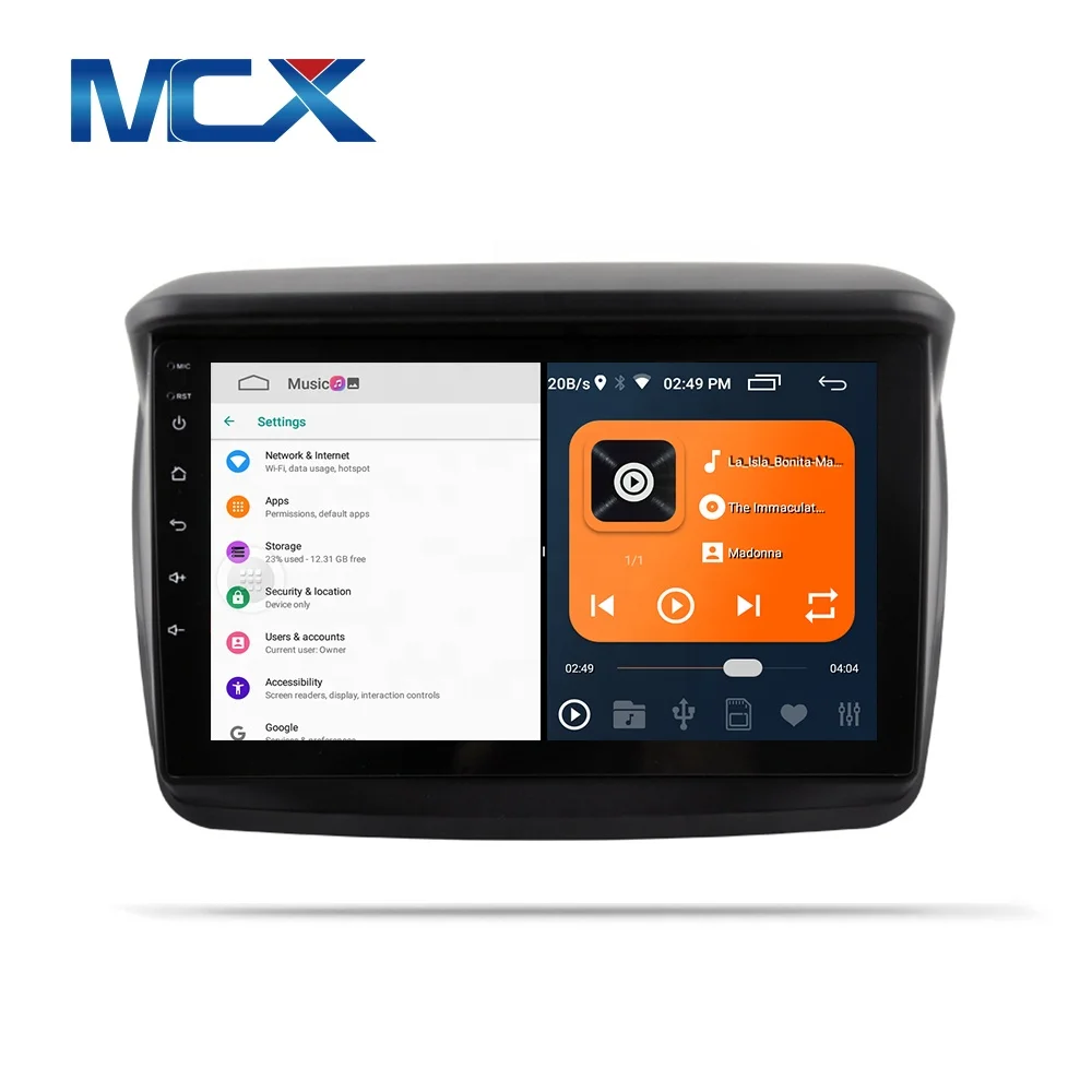 MCX GPS Navigation Android 10.0 radio Touch Screen HD Head Unit Car Audio Video Player For Mitsubishi Pajero 2013-2019