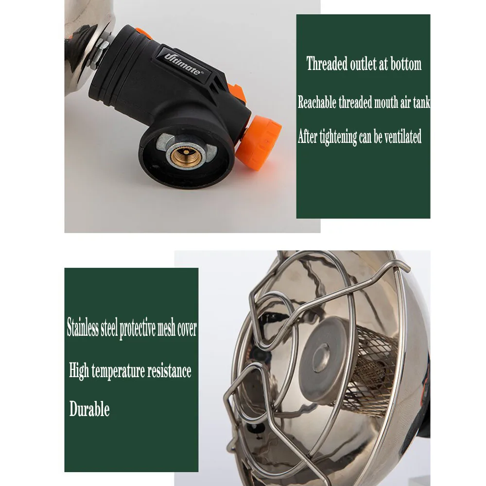 Mini Portable Gas Outdoor Warmer Propane Butane Tent Heater Camping Stove Cooker for Winter Travel Hiking Energy-Saving