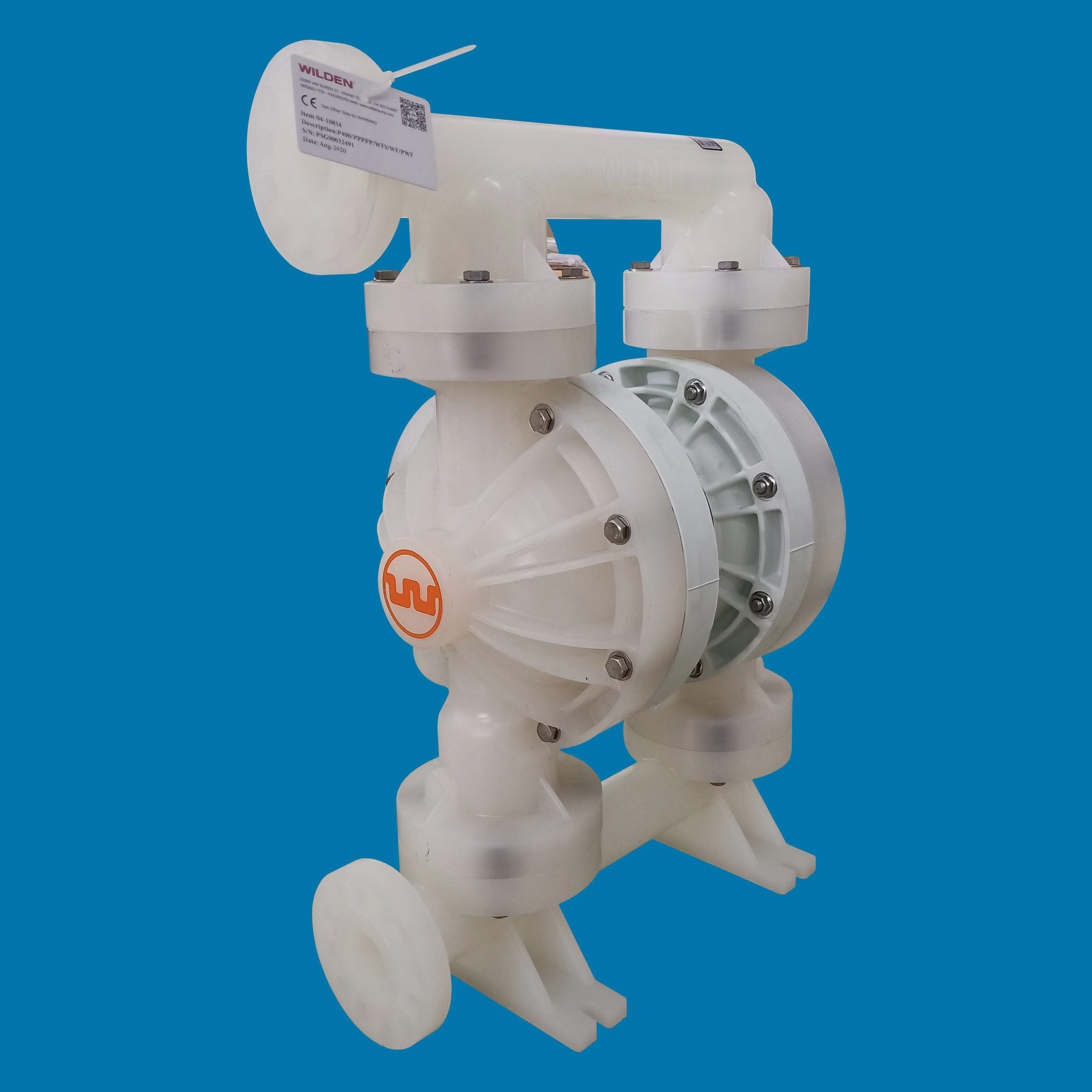 Wilden пневматический двойной мембранный насос 1-1/2 дюйма P400/PPPPP/WFS/WF/PWF с полипропиленовой оболочкой и Wil-Flex диафрагмой