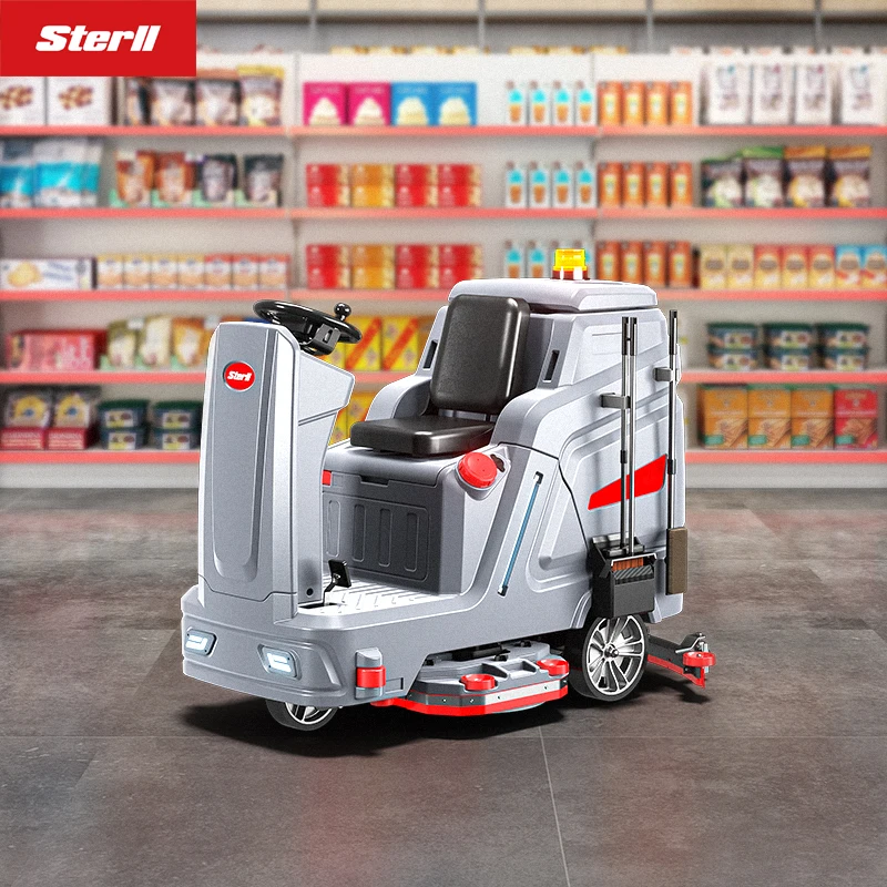 New Design Wireless Battery Magnetic Ride on Cleaning Machine Floor Scrubber For Concrete Marble Granite Cement Epoxy Tile Floor