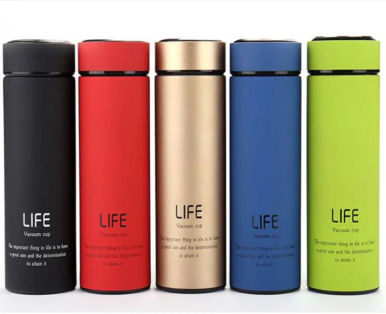  wide Rubber frosted paint water tea Sieve infuser bottle car life vacuum cup thermos