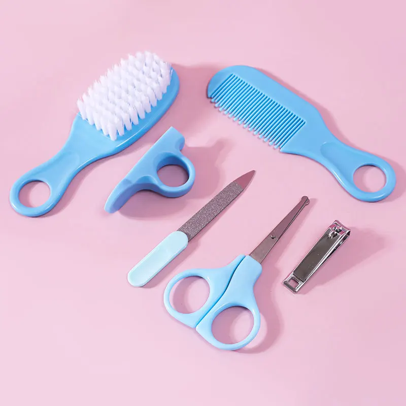 Baby Grooming and Healthcare Kit, Portable Baby Safety Care Set with Hair Brush Comb Nail Clipper for Newborn Infant