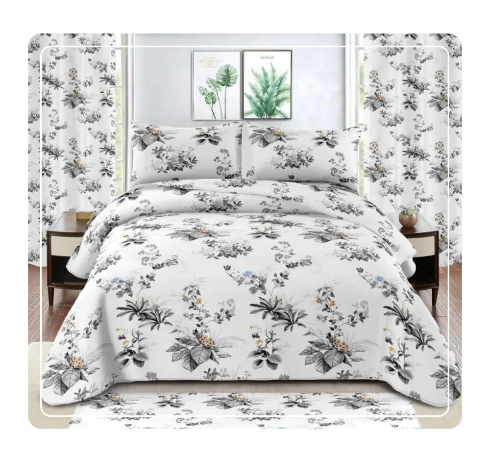 Wholesale 3D Digital Printing Bedding Set One Piece Custom Curtain Quilt Cover Bed Sheet Suitable for Home Bedroom Scene Layout