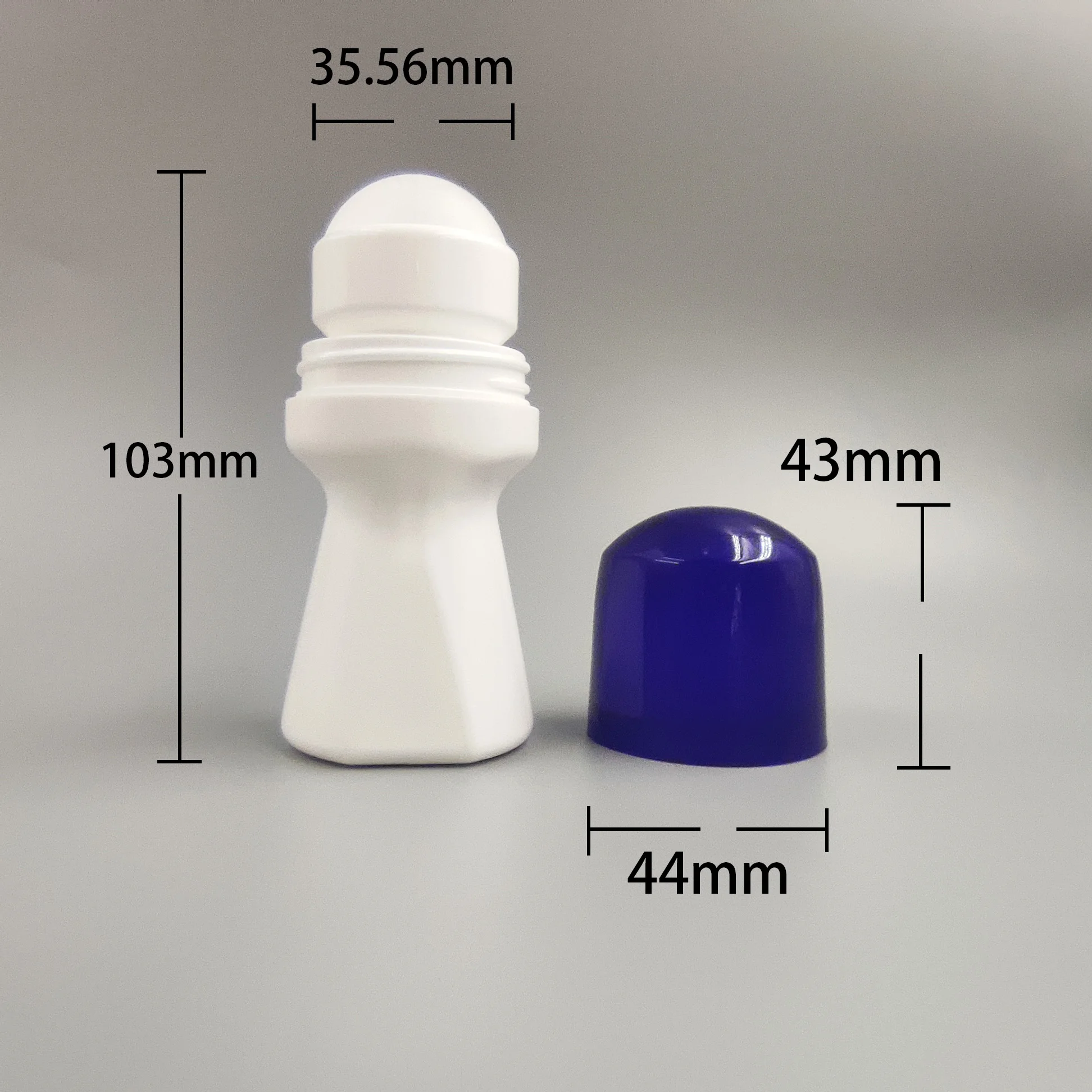 wholesale 50ml white plastic Roller bottle deodorant perfume roll on bottle With PP Ball suppliers customized factory