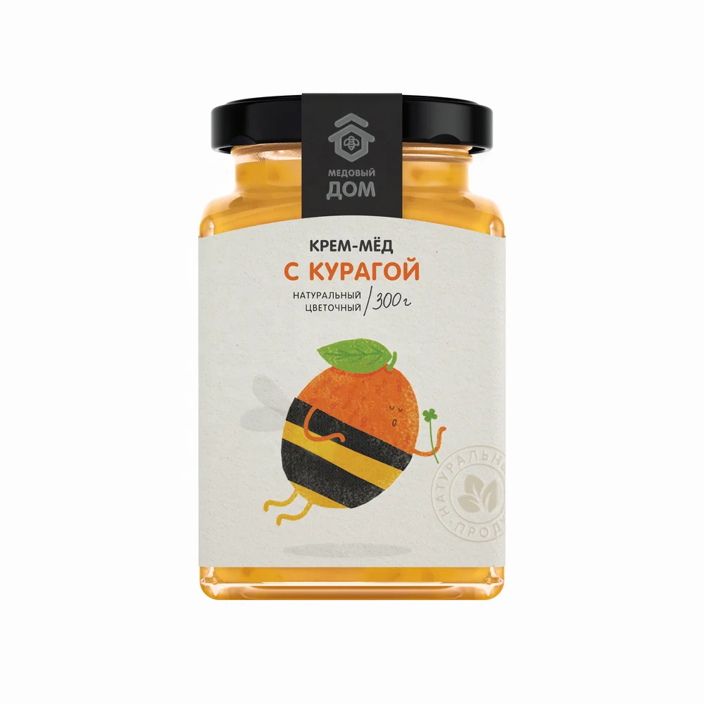 High Quality Wholesale Natural Flower Creamed Honey with Dried Apricots in Jar Honey From Manufacturer