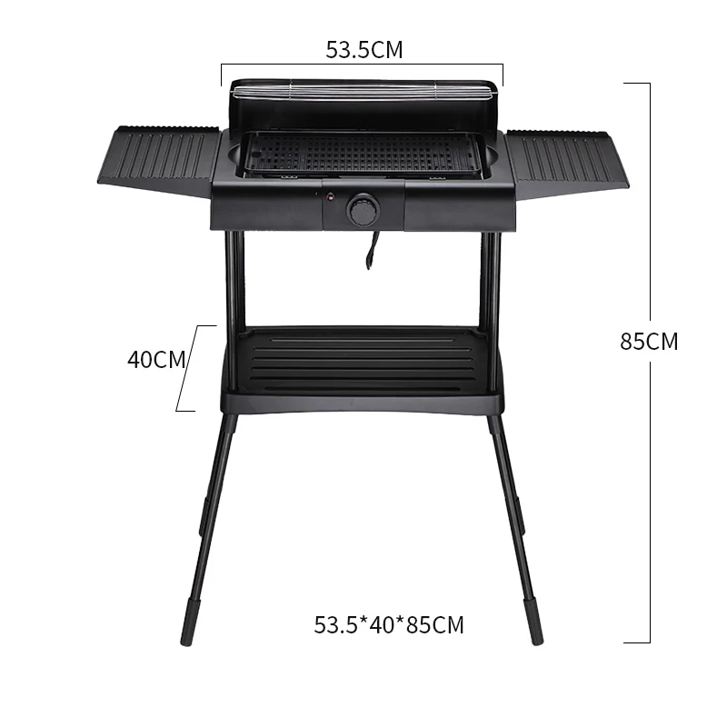 2400W Temperature Control Smokeless Electric Grill Non Stick Barbecue Grill Stove Electric Roasting Meat Grill