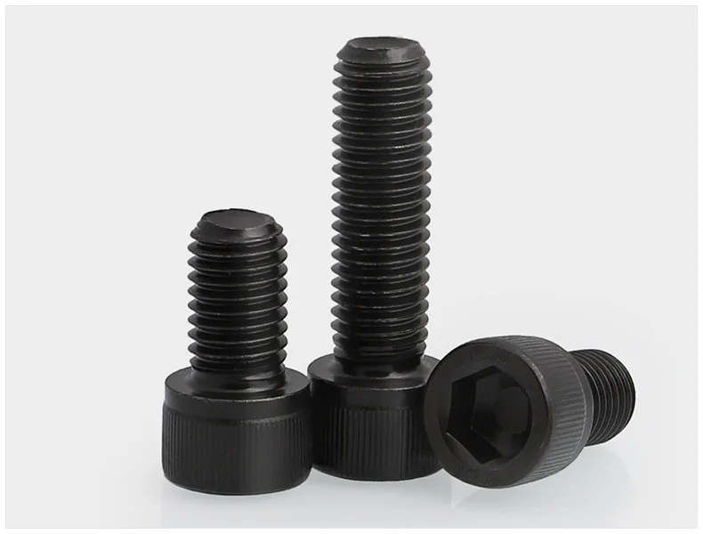 M5*6/8/10/12/14 black oxide hex head socket cap bolt black 12.9 Grade Bolts