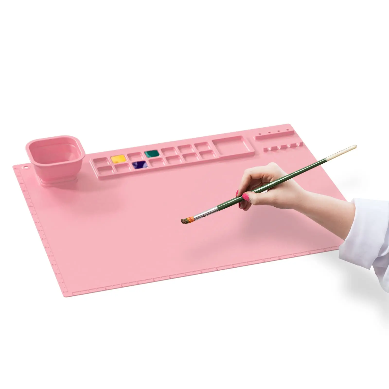 Customized Silicone Art Pad Drawing Resin Silicone Craft Mat With Cup Silicone Painting Craft Mat For Kids