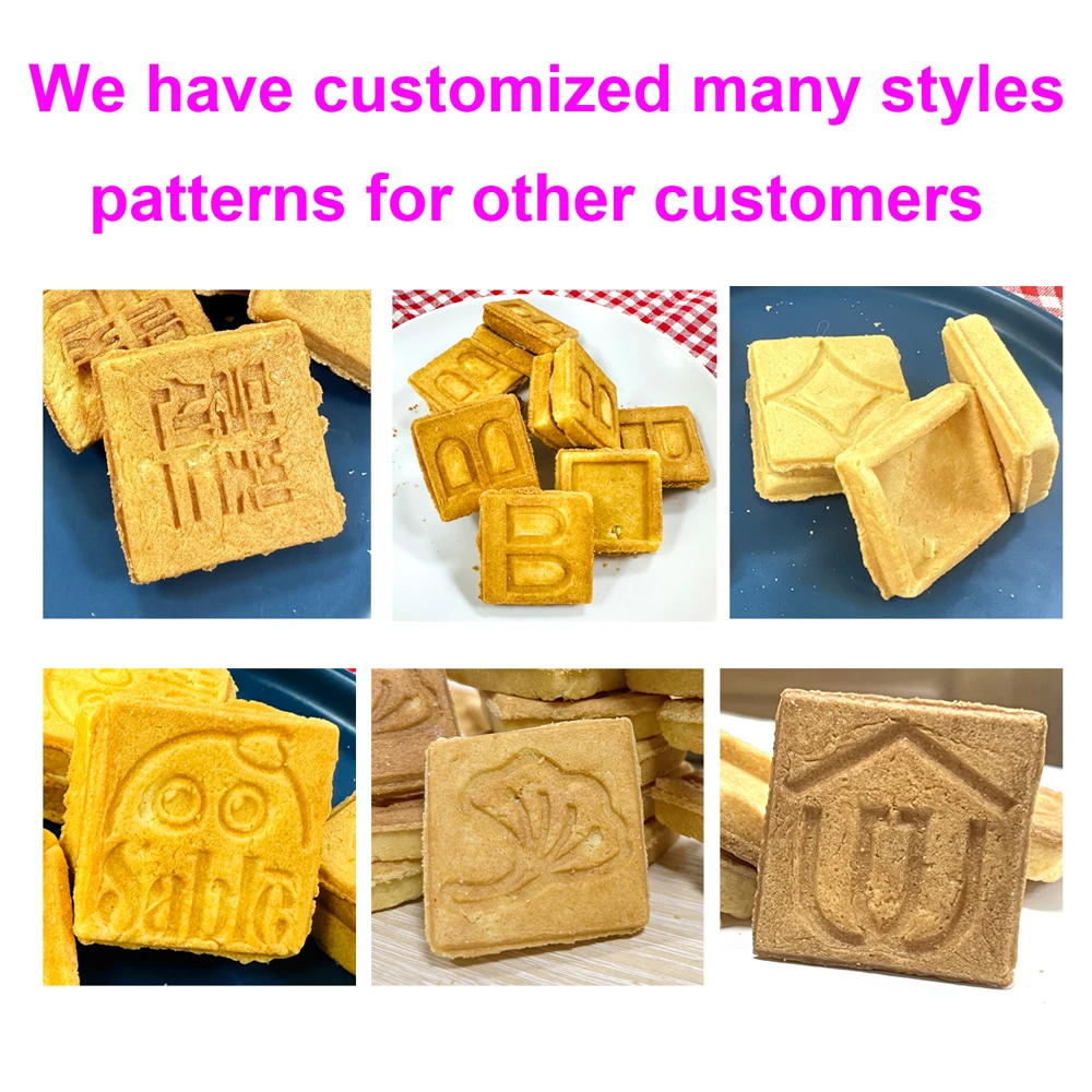 Industrial Waffle Biscuit Making Machine Tart Cookies Press Butter Sand Forming Maker Biscuits Machine for Business