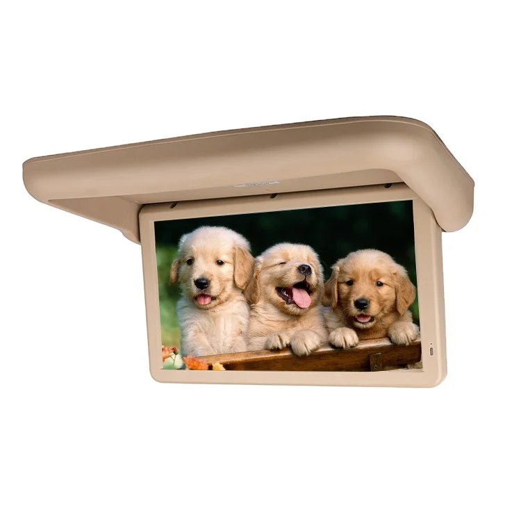 New best selling  full HD USB Video Input 22 inch car coach caravan touring bus  motorized roof ceiling LCD tv screen monitor