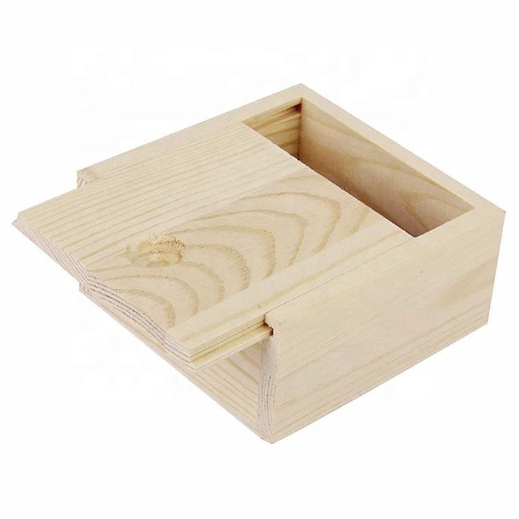 
Wooden packaging box customer design different size wooden box slide lid 