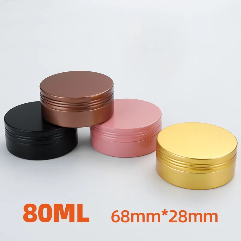 5g 10g 15g 20g 30g 60g 100ml 200ml Cosmetic Containers silver black gold metal aluminum candle jar tin can for cosmetics