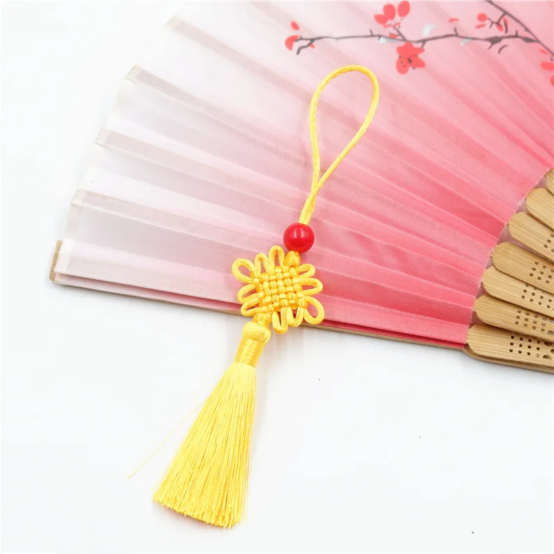 Handmade mini Chinese knot tassel weaving crafts small pendant bookmark hanging whisk tassel